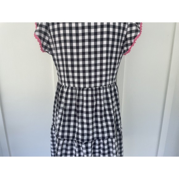 NWT Andree by Unit Black White Check Tiered Dress Small - Picture 9 of 14